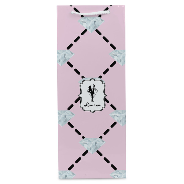 Diamond Dancers Wine Gift Bag - Gloss - Front