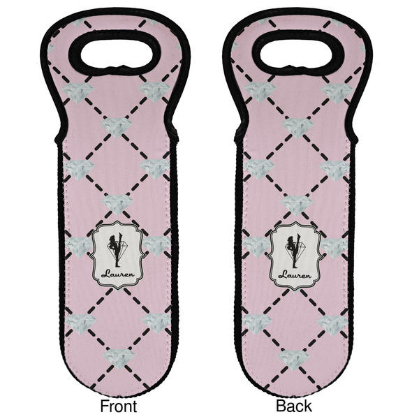 Diamond Dancers Wine Tote Front & Back