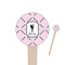 Diamond Dancers 4" Round Wooden Food Picks - Single Sided (Personalized)