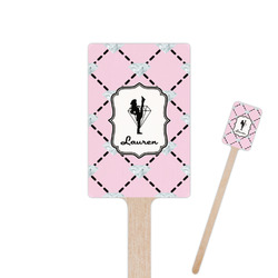 Diamond Dancers 6.25" Rectangle Wooden Stir Sticks - Double Sided (Personalized)