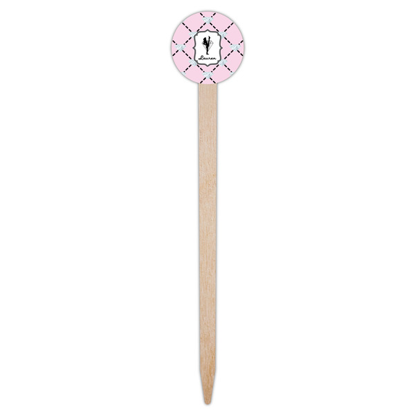 Diamond Dancers Wooden 6" Food Pick - Round - Single Pick