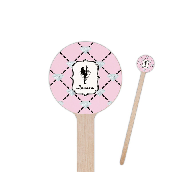 Custom Diamond Dancers Round Wooden Stir Sticks (Personalized)