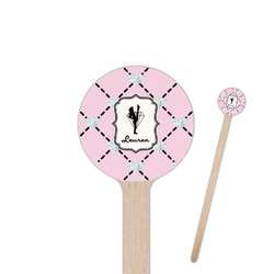 Diamond Dancers 7.5" Round Wooden Stir Sticks - Double Sided (Personalized)