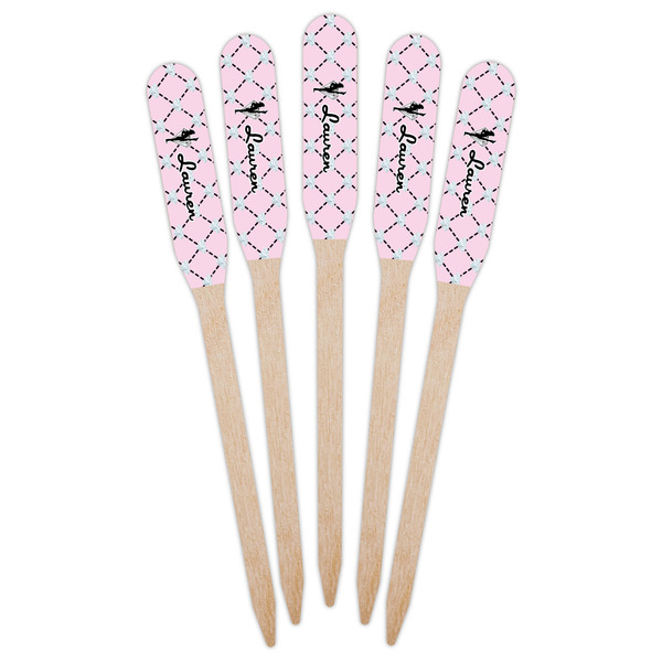 Diamond Dancers Wooden Food Pick - Paddle - Fan View