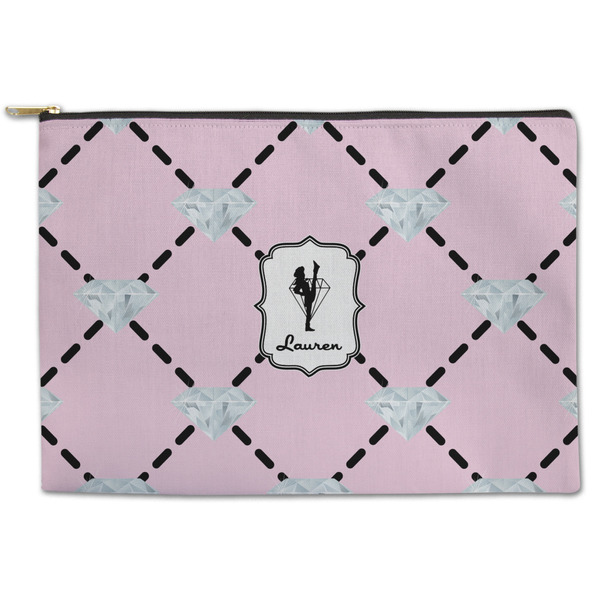 Custom Diamond Dancers Zipper Pouch - Large - 12.5"x8.5" (Personalized)