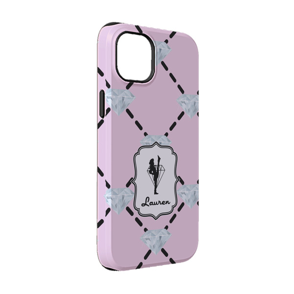 Custom Diamond Dancers iPhone Case - Rubber Lined - iPhone 14 Pro (Personalized)