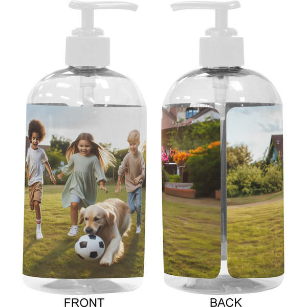 Photo 16 oz Plastic Liquid Dispenser - Approval - White