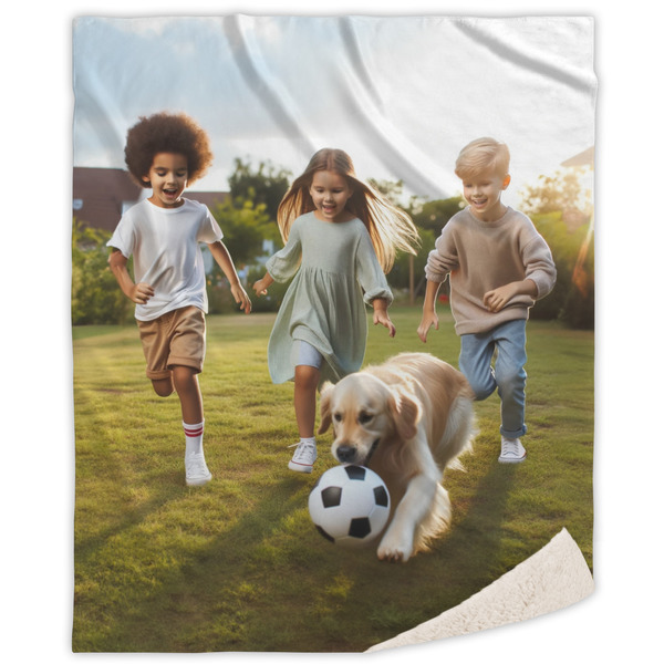 Custom Photo Sherpa Throw Blanket