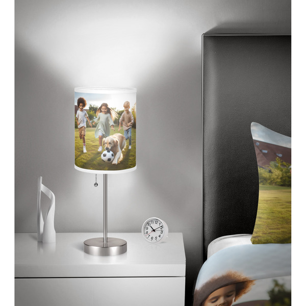 Photo 8" Drum Lampshade - In Room