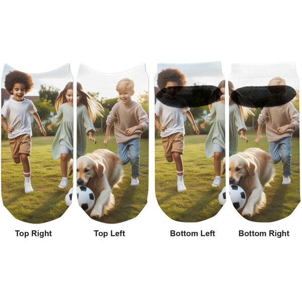 Photo Adult Ankle Socks - Double Pair - Front and Back - Apvl