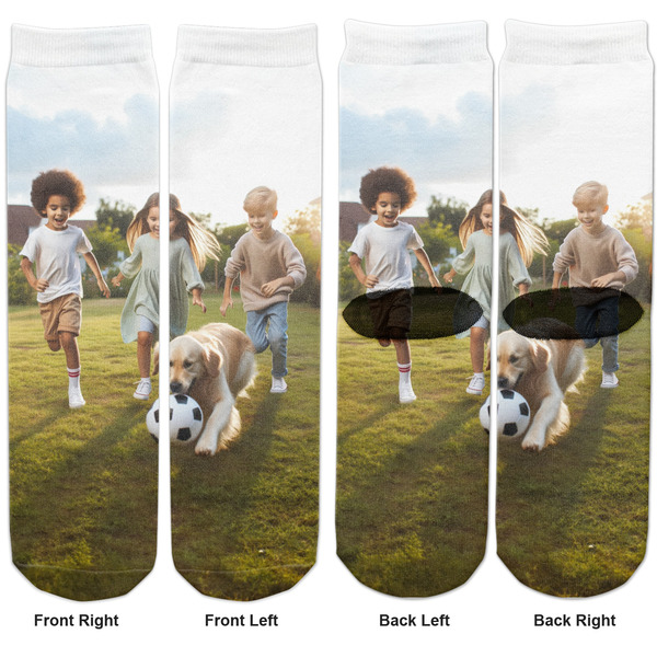 Photo Adult Crew Socks - Double Pair - Front and Back - Apvl