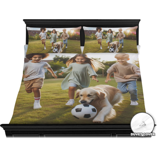 Photo Bedding Set - King - Duvet - On Bed