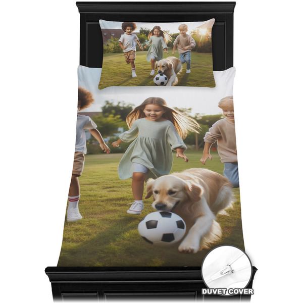 Photo Bedding Set - Twin - Duvet - On Bed