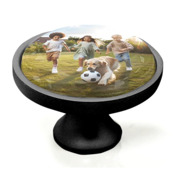 Photo Black Custom Cabinet Knob (Side)