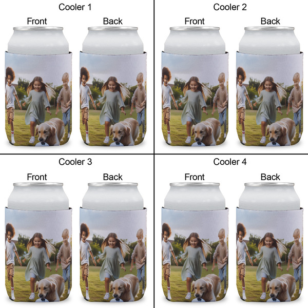 Photo Can Cooler - Standard 12oz - Set of 4 - Front & Back