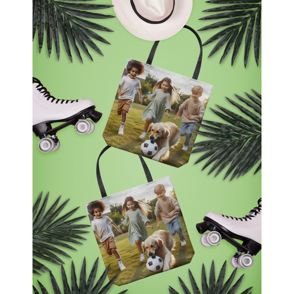 Photo Canvas Tote Lifestyle Front and Back