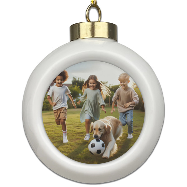 Custom Photo Ceramic Ball Ornament