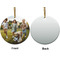 Photo Ceramic Flat Ornament - Circle Front & Back (APPROVAL)