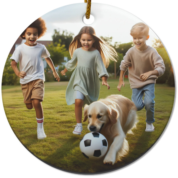 Custom Photo Round Ceramic Ornament