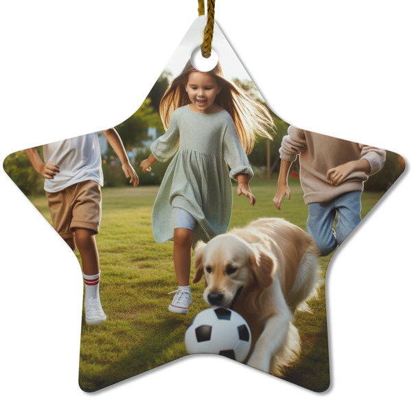 Custom Photo Star Ceramic Ornament