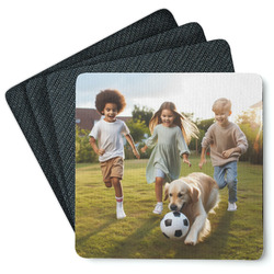 Photo Square Rubber Backed Coasters - Set of 4