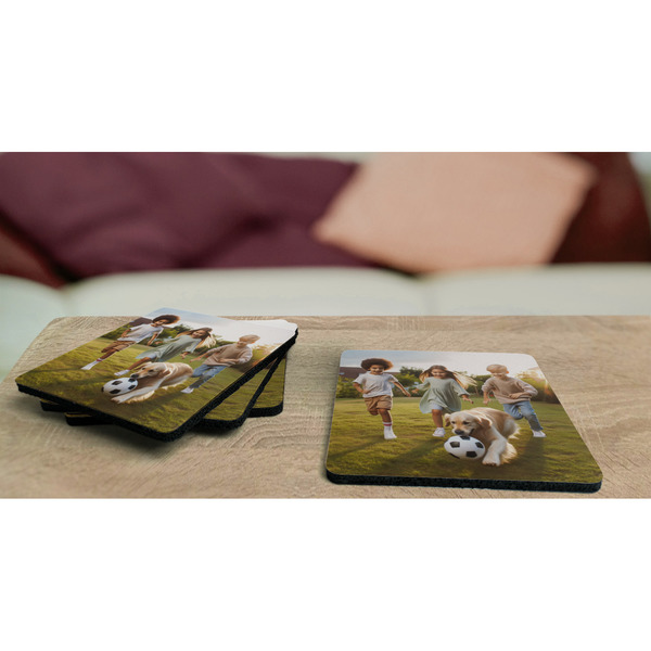 Photo Coaster Rubber Back - On Coffee Table
