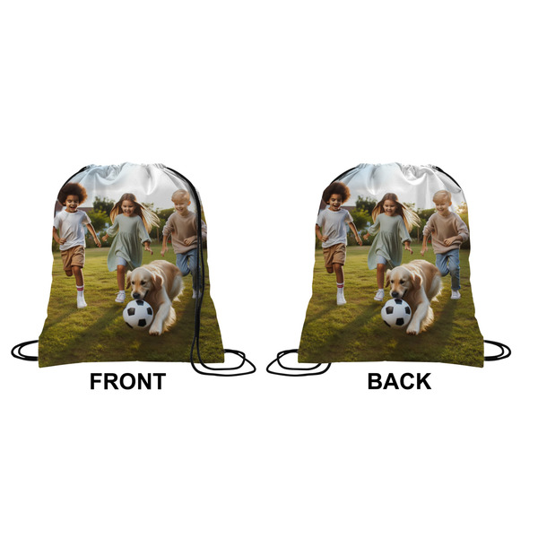 Photo Drawstring Backpack Front & Back Medium