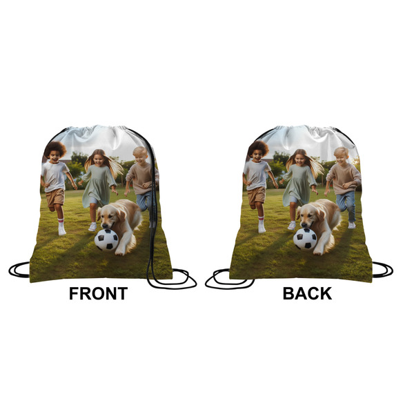 Photo Drawstring Backpack Front & Back Small