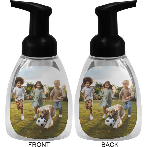 Photo Foam Soap Bottle - Black - Front & Back