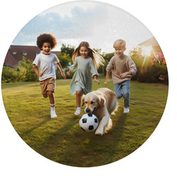 Photo Round Glass Cutting Board