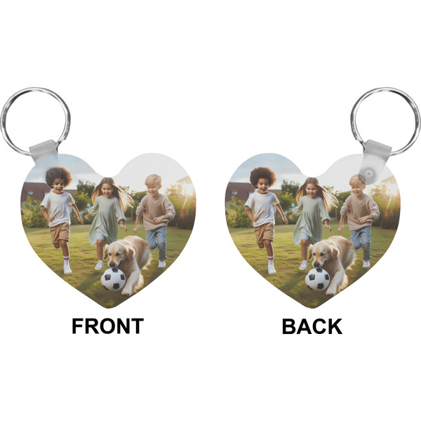 Photo Heart Keychain (Front + Back)