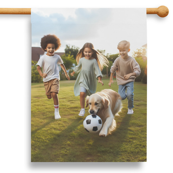 Custom Photo 28" House Flag - Single-Sided