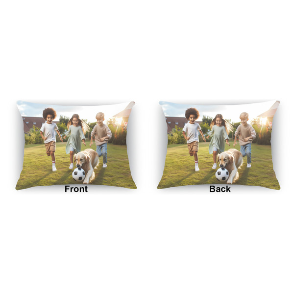 Photo Indoor Rectangular Burlap Pillow (Front and Back)