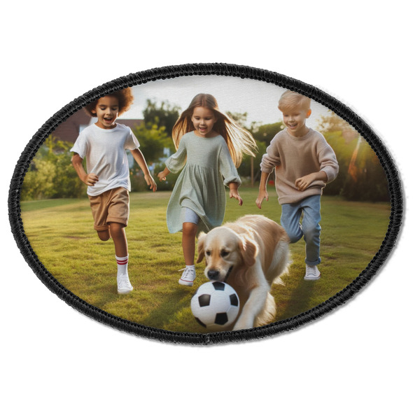 Photo Iron On Patch - Oval - Front