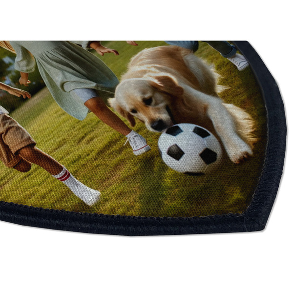 Photo Iron On Patch - Shield - Style B - Closeup