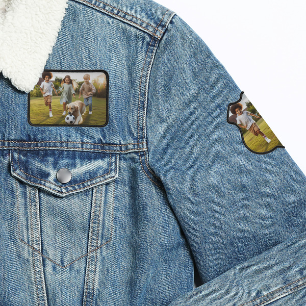 Photo Iron On Patches - On Jacket Closeup