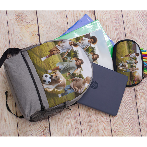 Photo Large Backpack - Gray - With Stuff