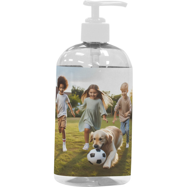 Custom Photo Plastic Soap / Lotion Dispenser - 16 oz - Large - White