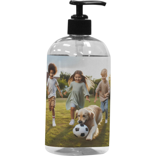 Custom Photo Plastic Soap / Lotion Dispenser - 16 oz - Large - Black