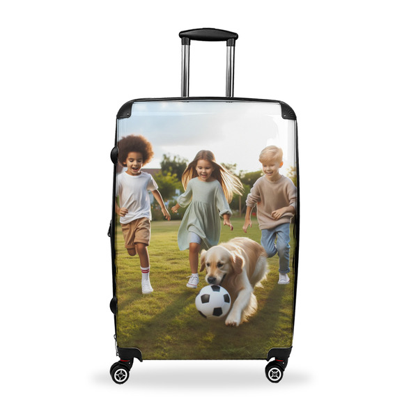 Custom Photo Suitcase - 28" Large - Checked