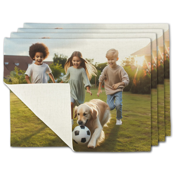 Custom Photo Single-Sided Linen Placemats - Set of 4