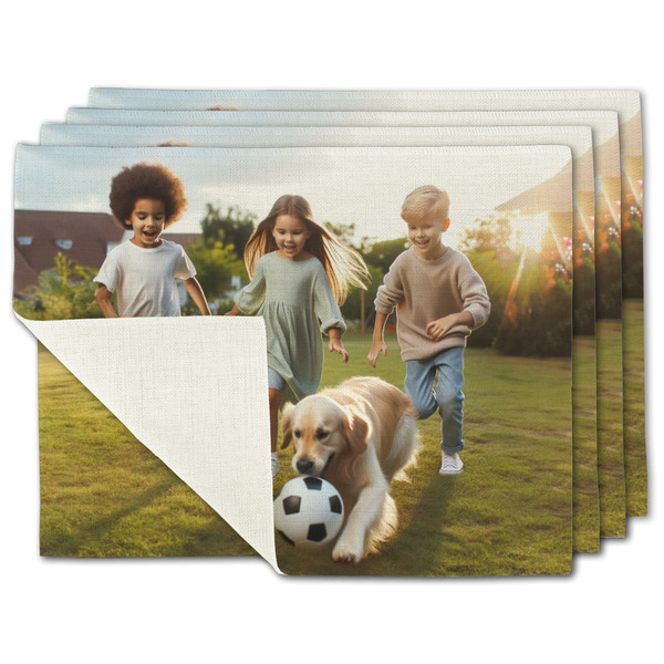 Custom Photo Single-Sided Linen Placemats - Set of 4