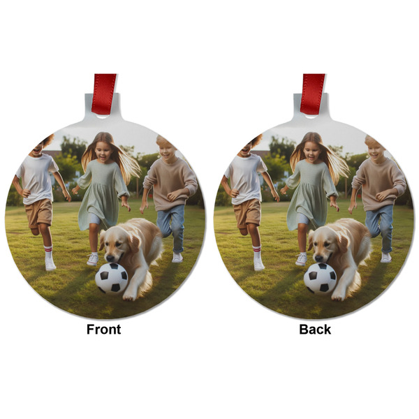 Photo Metal Ball Ornament - Front and Back