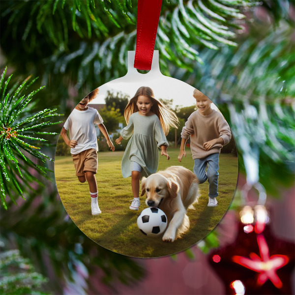 Photo Metal Ball Ornament - Lifestyle