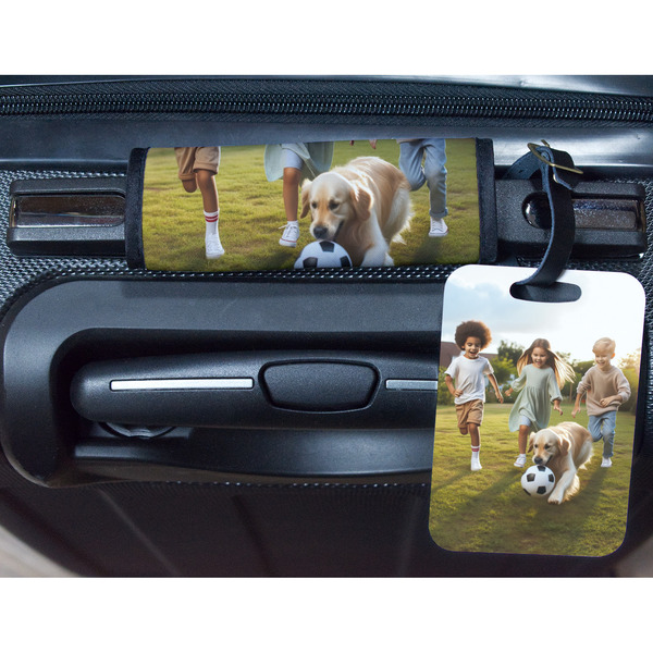 Photo Metal Luggage Tag & Handle Wrap - In Context