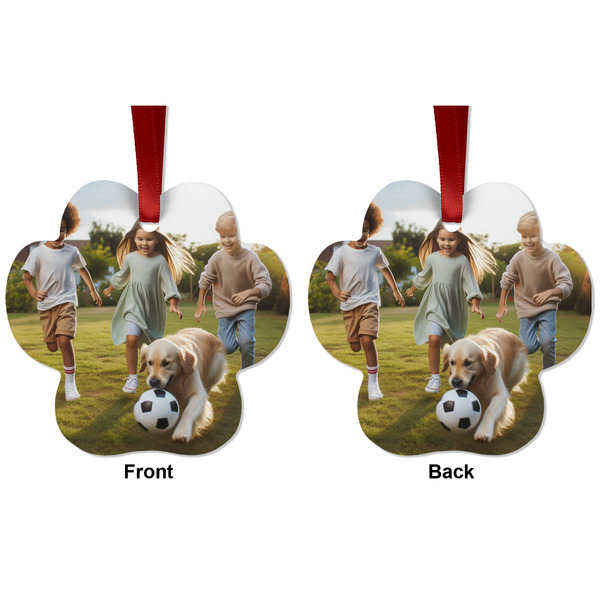 Photo Metal Paw Ornament - Front and Back