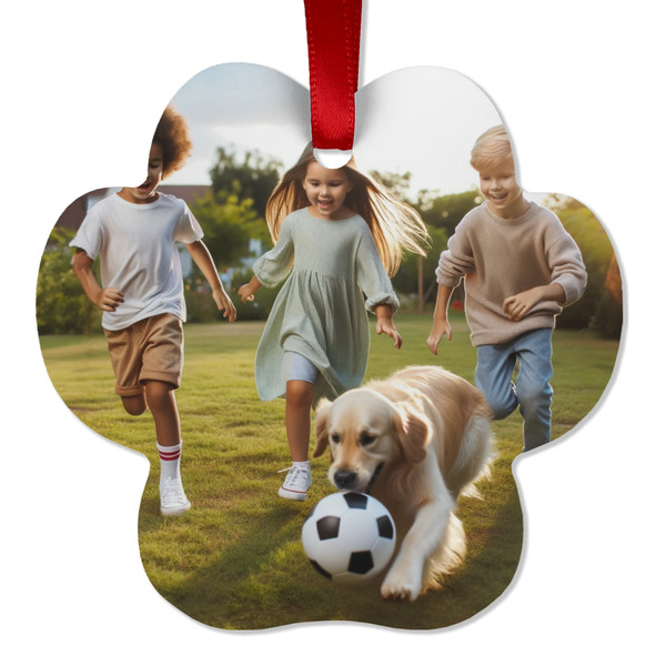 Custom Photo Metal Paw Ornament - Double-Sided