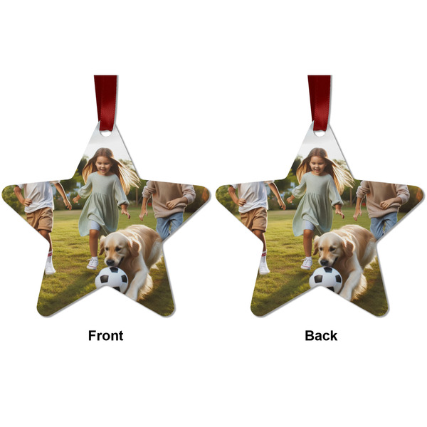 Photo Metal Star Ornament - Front and Back
