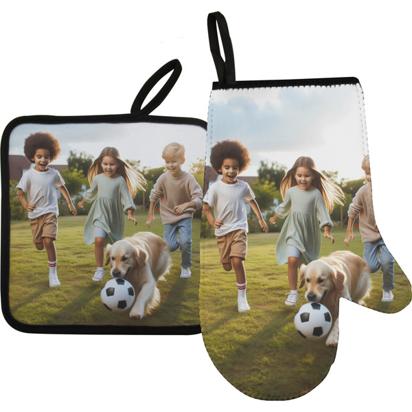 Custom Photo Right Oven Mitt & Pot Holder Set