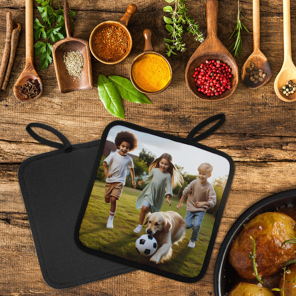 Photo Neoprene Pot Holder - Set of 2  LIFESTYLE (Flatlay)